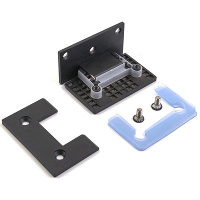 Moderno design Matt Acciaio inossidabile nero 90 gradi montato a parete doccia Cerniera porta di vetro