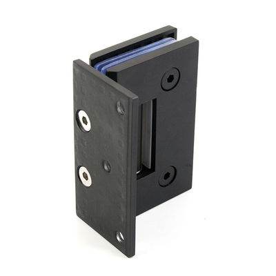 Moderno design Matt Acciaio inossidabile nero 90 gradi montato a parete doccia Cerniera porta di vetro