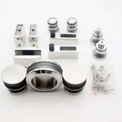 Set di attrezzature per porta scorrevole da doccia d'argento per apparecchiature personalizzate per bagni