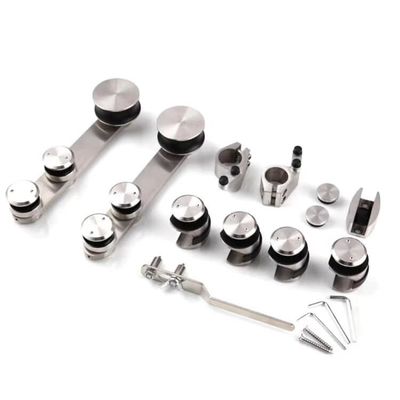 Camera doccia senza telaio di vetro porta scorrevole con porta scorrevole kit hardware con vassoio acrilico