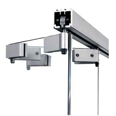 Fittings di vetro scorrevole in acciaio inossidabile per porte pieghevoli in vetro senza cornice