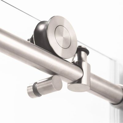 Kit di installazione di porte scorrevoli senza cornice in stile quadrato per accessori di vetro per doccia