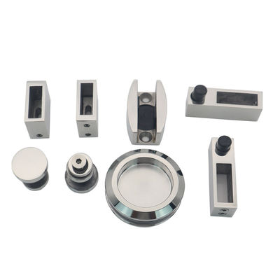 Kit di installazione di porte scorrevoli senza cornice in stile quadrato per accessori di vetro per doccia