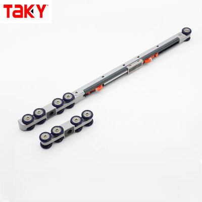Ferro Nylon Arredamento Armadio Porta appesa Traccia doppia singola chiusura morbida 8 ruote Porta scorrevole Puletta Amortizzatore Roller