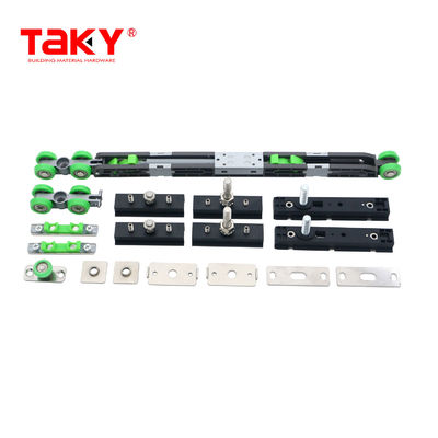 Ferramenta di rotelle scorrevoli per armadietti Long Life Double Soft Closing Door Pulley Damper Rollers