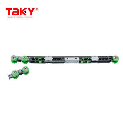 Ferramenta di rotelle scorrevoli per armadietti Long Life Double Soft Closing Door Pulley Damper Rollers