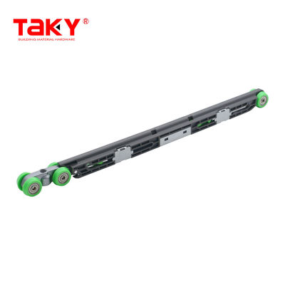 Ferramenta di rotelle scorrevoli per armadietti Long Life Double Soft Closing Door Pulley Damper Rollers