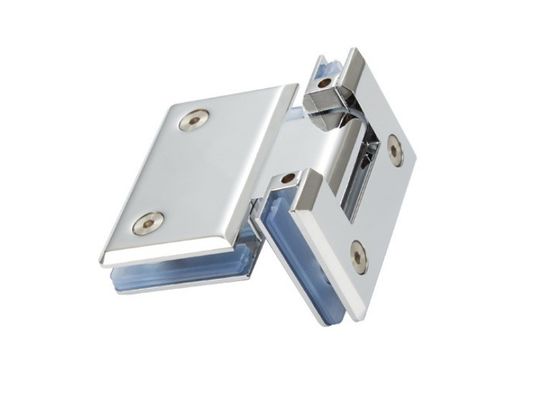 Cerniere e pinze di vetro di finitura cromata per pareti divisorie di bagno senza cornice per lavori pesanti
