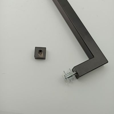 Buona progettazione in acciaio inossidabile304 Portello di tiro per bagni Porte in vetro in nero matt