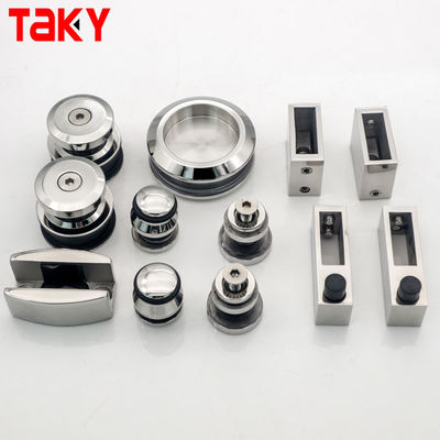 Acciaio inossidabile Fittings doccia senza telaio Kit porta scorrevole di vetro con spessore di vetro 12 mm