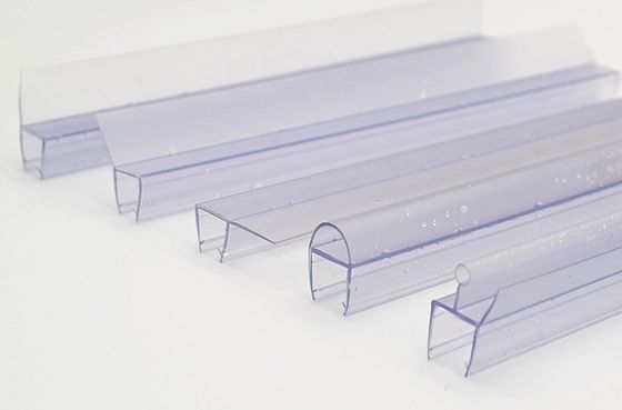 6-12MM PVC trasparente Bagno sigillatura impermeabile Bagno sigillatura striscia per porta di vetro