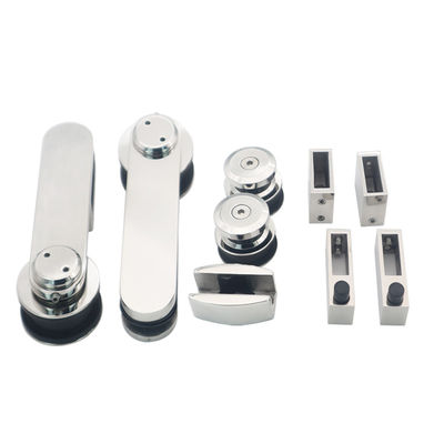 Acciaio inossidabile doppia porta cabina laterale accessori quadrati stabilizzante bar doccia scorrevole