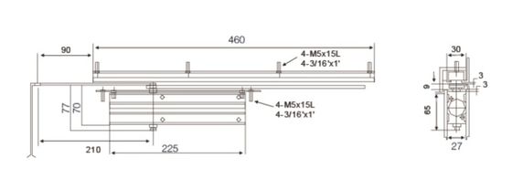 Moderno design alberghiero 85 kg Fuoco Rated Due velocità regolabile idraulica nascosto molla di legno chiusura porta nascosta