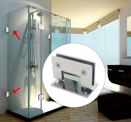 Cerniera in acciaio inossidabile senza telaio per bagno a 90 gradi doccia in hotel