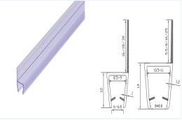 Sigilla di porta scorrevole in vetro con PVC trasparente a 180 gradi e funzione di sollevamento lungo