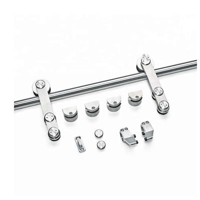 Moderno Design Round Tray Sliding Barn Door Hardware Kit per il sistema ferroviario a doppia sospensione