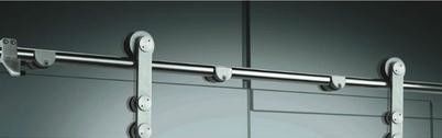 Moderno Design Round Tray Sliding Barn Door Hardware Kit per il sistema ferroviario a doppia sospensione