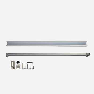 30-80 kg Stampa d'argento Porta scorrevole in vetro senza cornice Chiusura automatica Pneumatica