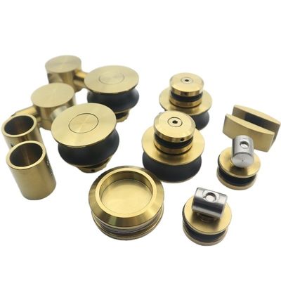 Accessoio di porta scorrevole di alta durezza e durata per porta di vetro singola in oro polacco