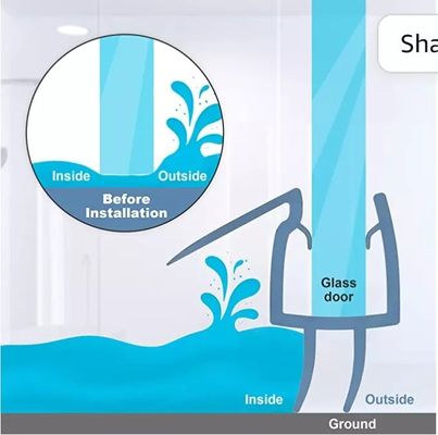 Funzione di sollevamento lungo PVC Plastico Porta doccia Fonte di sigillo Strip per bagni moderni