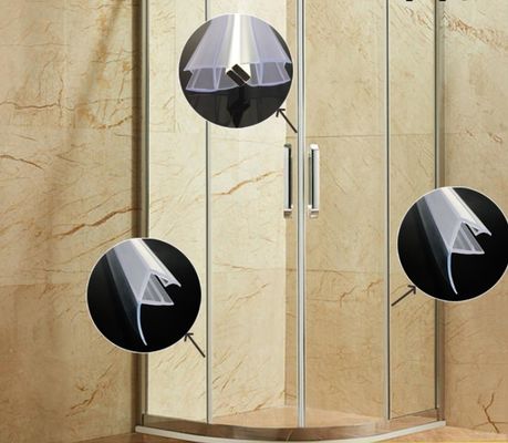 Trasparente PVC impermeabili strisce di sigillo per porta scorrevole bagno di vetro 6-12mm larghezza