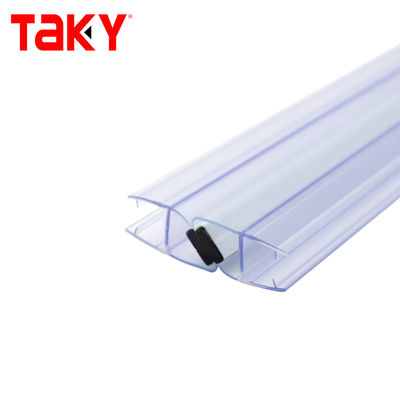 Striscia di sigillo impermeabile in PVC magnetica senza cornice per porta scorrevole in doccia in vetro da 6 mm 8 mm 10 mm