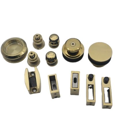 Sistema di porte scorrevoli SS304 senza cornice con rulli in oro polacco e stile di progettazione senza cornice