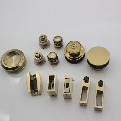 Sistema di porte scorrevoli SS304 senza cornice con rulli in oro polacco e stile di progettazione senza cornice