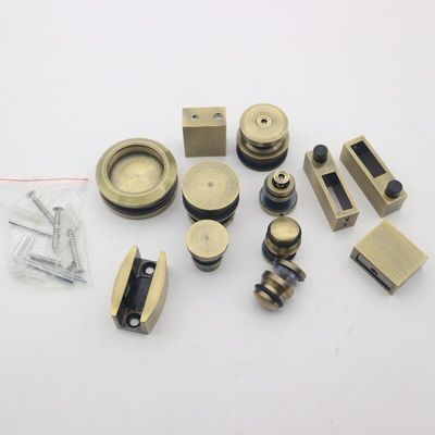 Sistema di porte scorrevoli SS304 senza cornice con rulli in oro polacco e stile di progettazione senza cornice