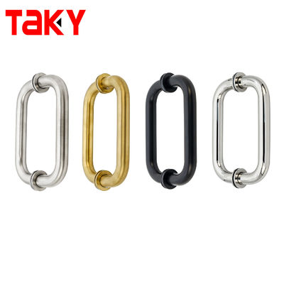 1.0mm Spessore del tubo Acciaio inossidabile Tipo D Porta di vetro Maniglia di tiro per doccia dell' hotel