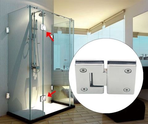 Moderno design 304 in acciaio inossidabile vetro a cerniera di vetro 180 gradi porta del bagno pinza