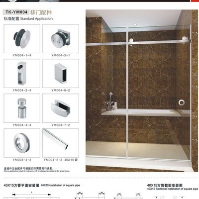 Bagno d'albergo Essential Porta scorrevole a specchio moderna SS304 per la ristrutturazione