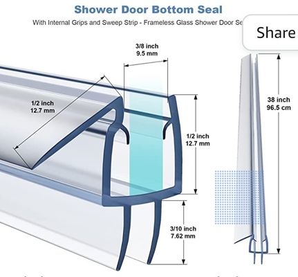 12 mm di plastica per porta doccia per ambiente coestruso PVC
