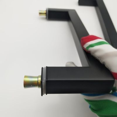 Hotel 8 pollici Nero Matte D tipo Acciaio inossidabile 304 Porta di vetro Maniglia per doccia