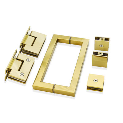 Kit doccia in acciaio inossidabile con accessori per hardware in oro