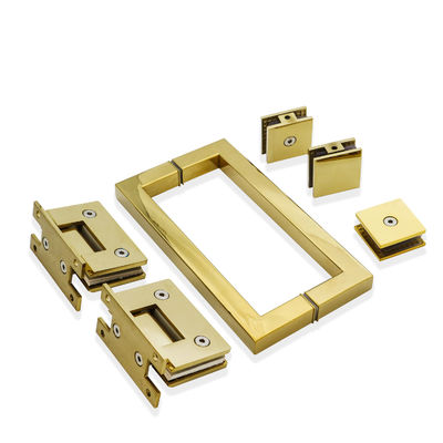 Kit doccia in acciaio inossidabile con accessori per hardware in oro