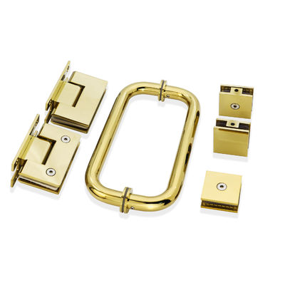 Pulito Nickel Finish Stainless Steel Bagno doccia e Kit di pinza di vetro per porta di vetro