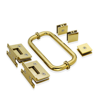 Pulito Nickel Finish Stainless Steel Bagno doccia e Kit di pinza di vetro per porta di vetro