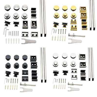 Hardware per il sistema di porte scorrevoli in acciaio inossidabile di design moderno per vetro sicuro di 10-12 mm di spessore