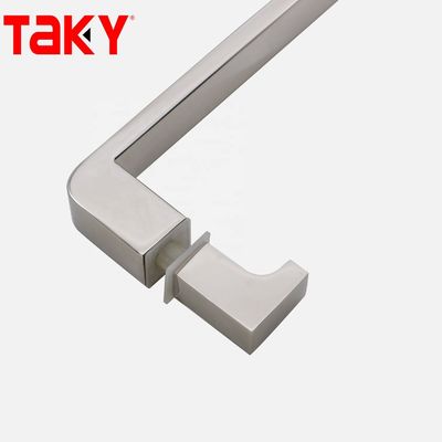 Spessore di vetro 12 mm Acciaio inossidabile tubo rettangolare barra porta di vetro dritto manico a trazione unilaterale