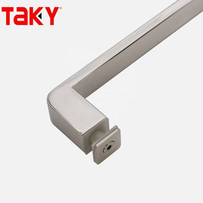 Spessore di vetro 12 mm Acciaio inossidabile tubo rettangolare barra porta di vetro dritto manico a trazione unilaterale