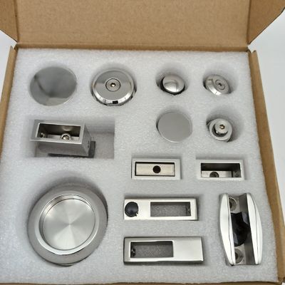 Kit di attrezzature per porte di vetro eleganti e eleganti per il moderno sistema scorrevole del bagno