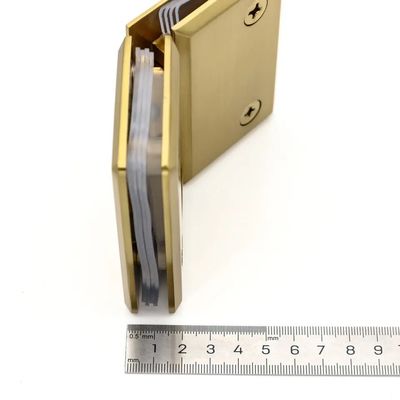 Chiusura sicura della porta 8-12mm vetro spazzolato oro doccia senza cornice porta di vetro Pivot Cerniera