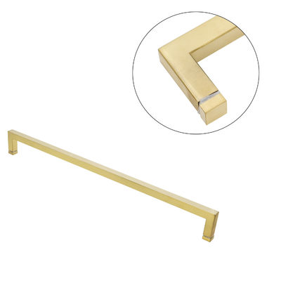 6-14mm Spessore di vetro Acciaio Quadrato Forma L Porta in vetro gemella grande Spurgato Porta della doccia Maniglie