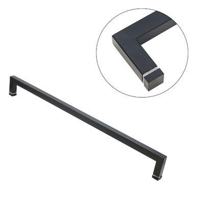 6-14mm Spessore di vetro Acciaio Quadrato Forma L Porta in vetro gemella grande Spurgato Porta della doccia Maniglie