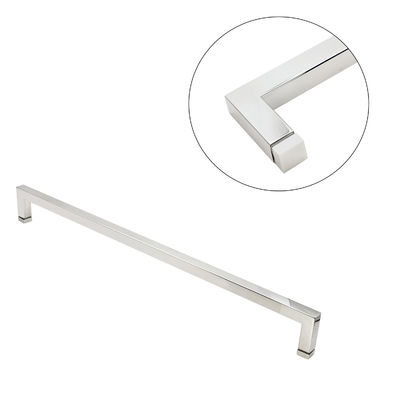 6-14mm Spessore di vetro Acciaio Quadrato Forma L Porta in vetro gemella grande Spurgato Porta della doccia Maniglie
