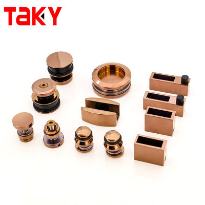 Porta doccia di vetro singolo in acciaio inossidabile 304 porta scorrevole di fienile kit hardware in finitura dorata