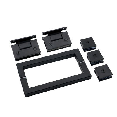 Porta in vetro con manicotti per porte e finestre e pinze quadrate