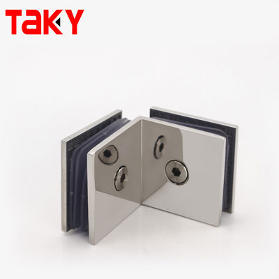 Clampe da doccia durevoli da 45*45 mm per vetro temperato da montare nell'angolo della porta del bagno