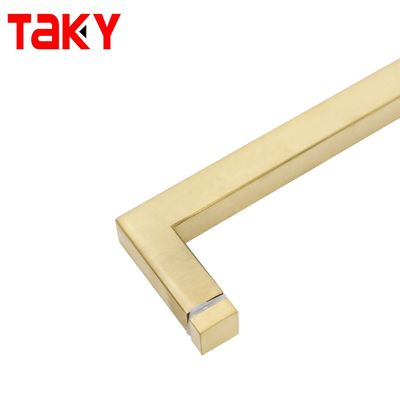 1.0 mm Spessore Manico di tiro in vetro quadrato per porta doccia SS304 resistente alla corrosione